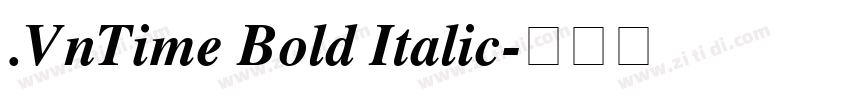 .VnTime Bold Italic字体转换